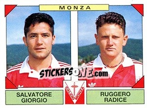Cromo Salvatore Giorgio / Ruggero Radice - Calciatori 1993-1994 - Panini