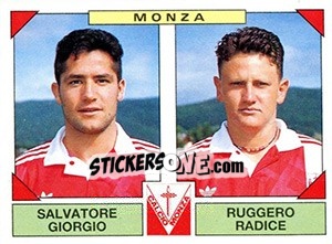 Sticker Salvatore Giorgio / Ruggero Radice - Calciatori 1993-1994 n. 489 - Panini