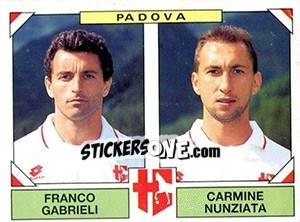 Sticker Franco Gabrieli / Carmine Nunziata - Calciatori 1993-1994 n. 494 - Panini