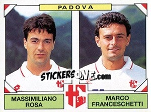 Sticker Massimiliano Rosa / Marco Franceschetti - Calciatori 1993-1994 n. 495 - Panini
