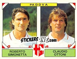 Cromo Roberto Simonetta / Claudio Ottoni - Calciatori 1993-1994 - Panini