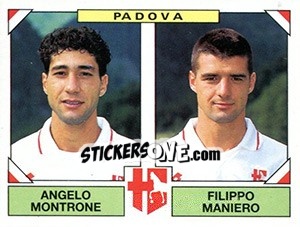 Sticker Angelo Montrone / Filippo Maniero - Calciatori 1993-1994 n. 499 - Panini
