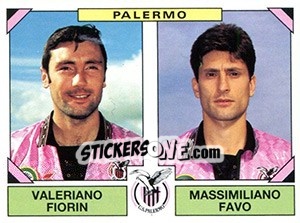 Sticker Valeriano Fiorin / Massimiliano Favo - Calciatori 1993-1994 n. 505 - Panini