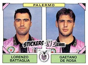 Cromo Lorenzo Battaglia / Gaetano De Rosa - Calciatori 1993-1994 - Panini