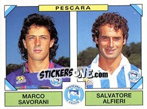 Sticker Marco Savorani / Salvatore Alfieri - Calciatori 1993-1994 - Panini