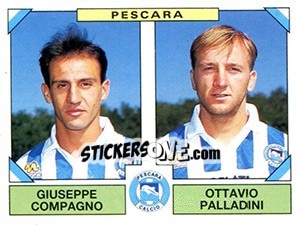 Sticker Giuseppe Compagno / Ottavio Palladini - Calciatori 1993-1994 n. 514 - Panini