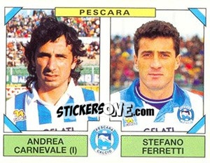 Sticker Andrea Carnevale / Stefano Ferretti - Calciatori 1993-1994 n. 515 - Panini