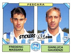 Sticker Frederic Massara / Gianluca Gaudenzi - Calciatori 1993-1994 - Panini