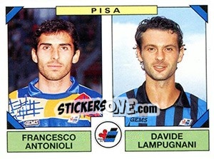 Sticker Francesco Antonioli / Davide Lampugnani - Calciatori 1993-1994 n. 520 - Panini