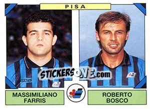 Sticker Massimiliano Farris / Roberto Bosco - Calciatori 1993-1994 - Panini