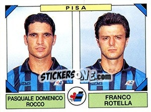 Sticker Pasquale Domenico Rocco / Franco Rotella - Calciatori 1993-1994 n. 523 - Panini