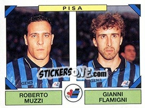 Sticker Roberto Muzzi / Fianni Flamigni - Calciatori 1993-1994 n. 525 - Panini