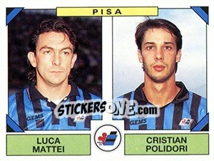Cromo Luca Mattei / Cristian Polidori - Calciatori 1993-1994 - Panini