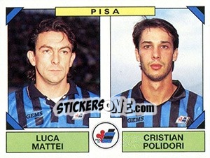 Sticker Luca Mattei / Cristian Polidori - Calciatori 1993-1994 n. 526 - Panini