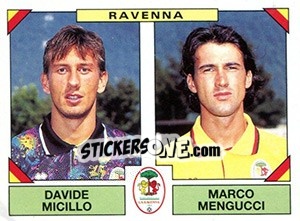 Sticker Davide Micillo / Maeco Mengucci - Calciatori 1993-1994 n. 529 - Panini
