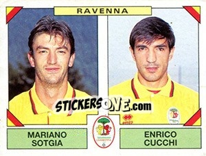 Sticker Mariano Sotgia / Enrico Cucchi - Calciatori 1993-1994 - Panini