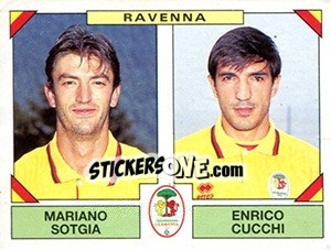 Sticker Mariano Sotgia / Enrico Cucchi - Calciatori 1993-1994 n. 532 - Panini