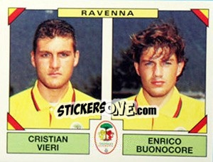 Cromo Cristian Vieri / Enrico Buonocore - Calciatori 1993-1994 - Panini