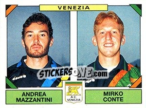 Cromo Andrea Mazzantini / Mirko Conte - Calciatori 1993-1994 - Panini