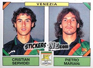 Cromo Cristian Servidei / Pietro Mariani - Calciatori 1993-1994 - Panini