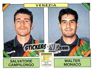 Cromo Salvatore Campilongo / Walter Monaco - Calciatori 1993-1994 - Panini