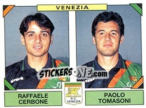 Sticker Raffaele Cerbone / Paolo Tomasoni - Calciatori 1993-1994 - Panini