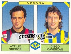 Sticker Attilo Gregori / Diego Caverzan - Calciatori 1993-1994 n. 547 - Panini