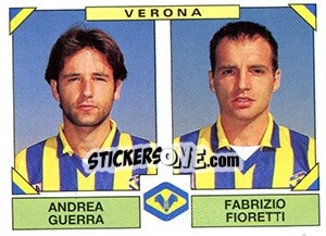 Cromo Andrea Guerra / Fabrizio Fioretti - Calciatori 1993-1994 - Panini