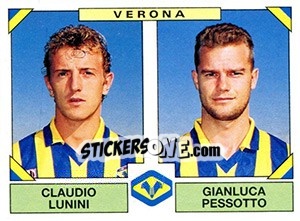 Sticker Claudio Lunini / Gianluca Pessotto - Calciatori 1993-1994 n. 550 - Panini