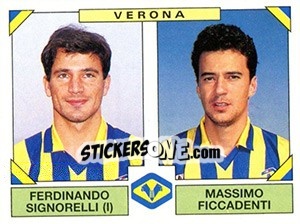 Sticker Ferdinando Signorelli / Massimo Ficcadenti - Calciatori 1993-1994 n. 553 - Panini