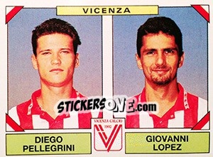 Sticker Diego Pellegrini / Giovanni Lopez - Calciatori 1993-1994 n. 558 - Panini