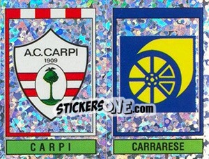 Cromo Scudetto (Carpi - Carrarese) - Calciatori 1993-1994 - Panini