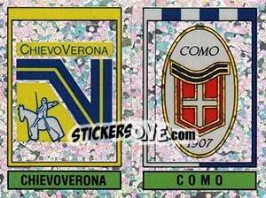 Sticker Scudetto (ChievoVerona - Como) - Calciatori 1993-1994 n. 570 - Panini
