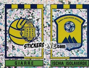 Sticker Scudetto (Giarre - Ischia Isolaverde) - Calciatori 1993-1994 n. 597 - Panini