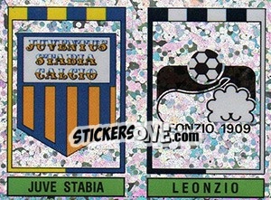 Cromo Scudetto (Juve Stabia - Leonzio) - Calciatori 1993-1994 - Panini