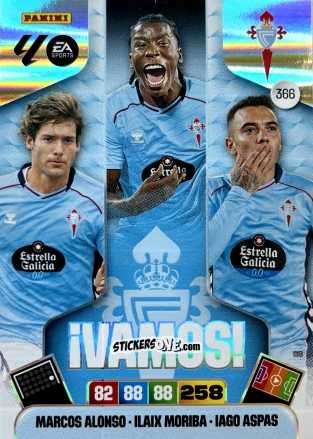 Figurina Marcos Alonso / Ilaix Moriba / Iago Aspas - Laliga 2025-2026. Adrenalyn Xl n. 366 - Panini