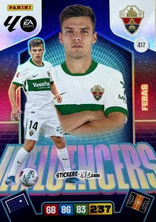 Cromo Febas - Laliga 2025-2026. Adrenalyn Xl n. 417 - Panini