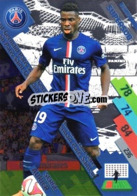 Sticker Serge Aurier - FOOT 2014-2015. Adrenalyn XL n. PSG-up2 - Panini
