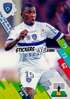 Sticker Adama Ba - FOOT 2014-2015. Adrenalyn XL n. SCB-7 - Panini