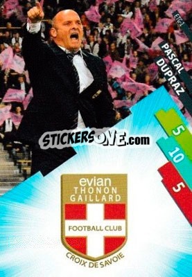 Sticker Pascal Dupraz/LOGO - FOOT 2014-2015. Adrenalyn XL n. ETG-1 - Panini