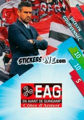 Sticker Jocelyn Gourvennec/LOGO - FOOT 2014-2015. Adrenalyn XL n. EAG-1 - Panini