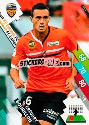 Sticker Grégory Bourillon - FOOT 2014-2015. Adrenalyn XL n. FCL-3 - Panini