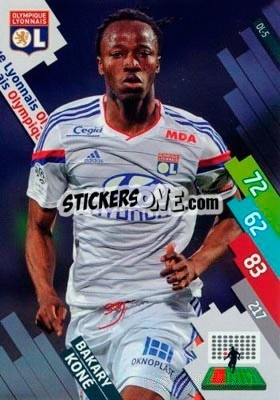 Sticker Bakary Koné - FOOT 2014-2015. Adrenalyn XL n. OL-5 - Panini