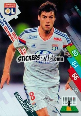 Sticker Yoann Gourcuff - FOOT 2014-2015. Adrenalyn XL n. OL-9 - Panini