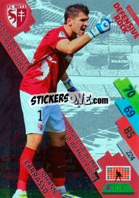 Sticker Johann Carrasso - FOOT 2014-2015. Adrenalyn XL n. FCM-13 - Panini
