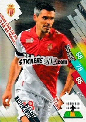 Sticker Jérémy Toulalan - FOOT 2014-2015. Adrenalyn XL n. MON-8 - Panini
