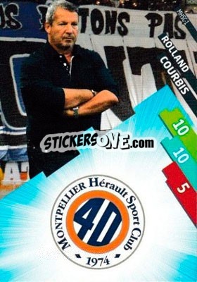 Sticker Rolland Courbis/LOGO - FOOT 2014-2015. Adrenalyn XL n. MHSC-1 - Panini