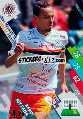 Sticker Karim Aït Fana - FOOT 2014-2015. Adrenalyn XL n. MHSC-9 - Panini