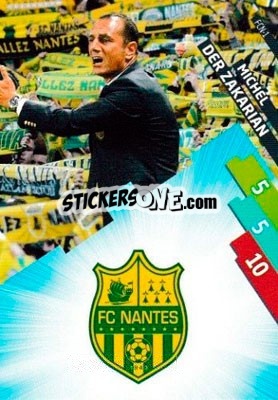 Sticker Michel Der Zakarian/LOGO - FOOT 2014-2015. Adrenalyn XL n. FCN-1 - Panini