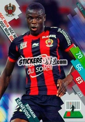 Cromo Romain Genevois - FOOT 2014-2015. Adrenalyn XL n. OGCN-3 - Panini
